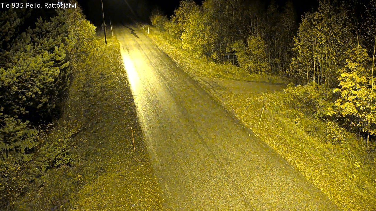 Kelikamerat Kuva Tie 935 Rattosjärvi, Pello, Lappi