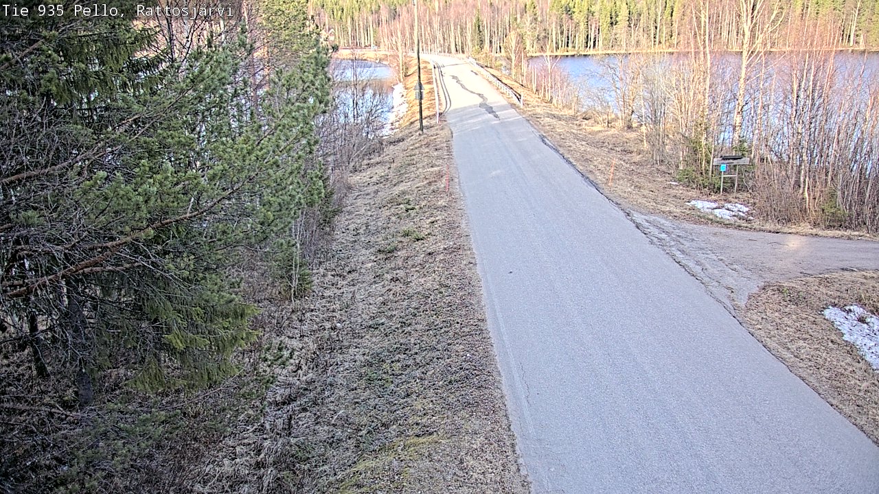 Weather Camera Image Väg 935 Rattosjärvi, Pello, Lappi
