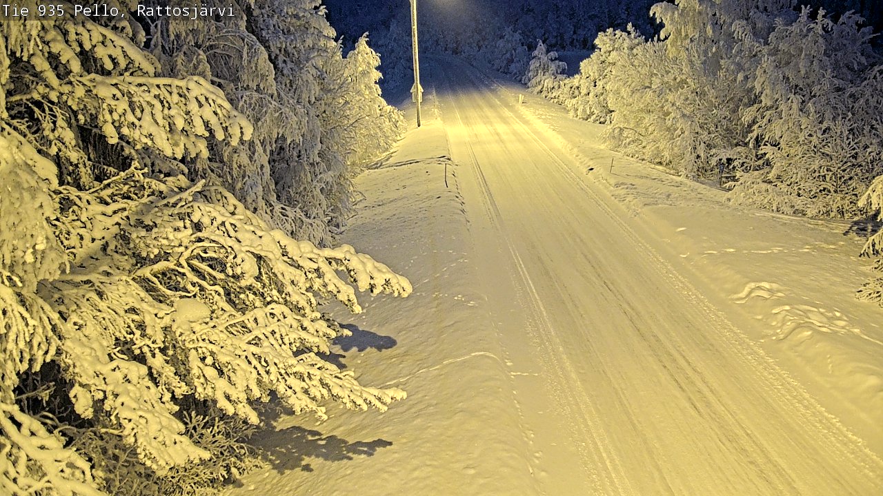 Kelikamerat Kuva Tie 935 Rattosjärvi, Pello, Lappi