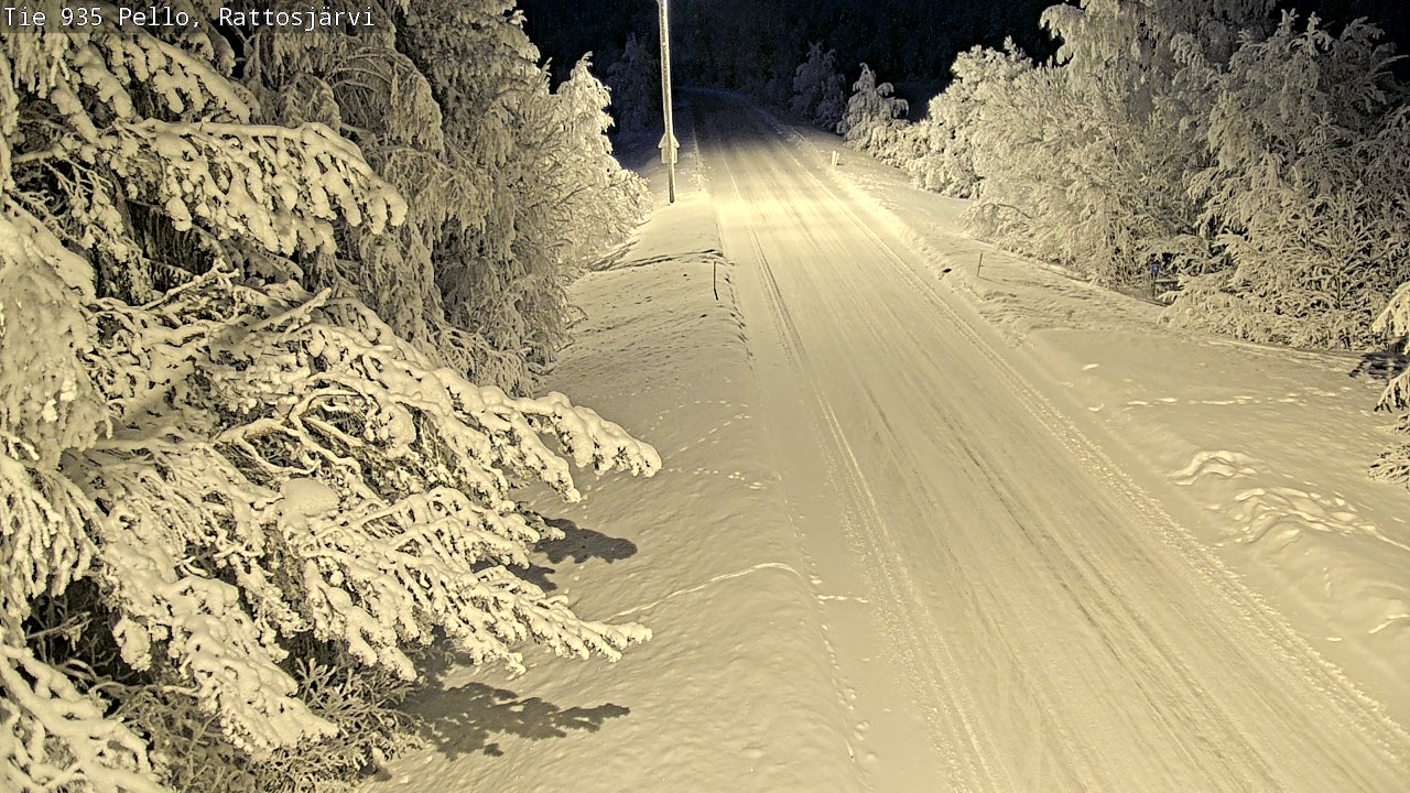 Kelikamerat Kuva Tie 935 Rattosjärvi, Pello, Lappi