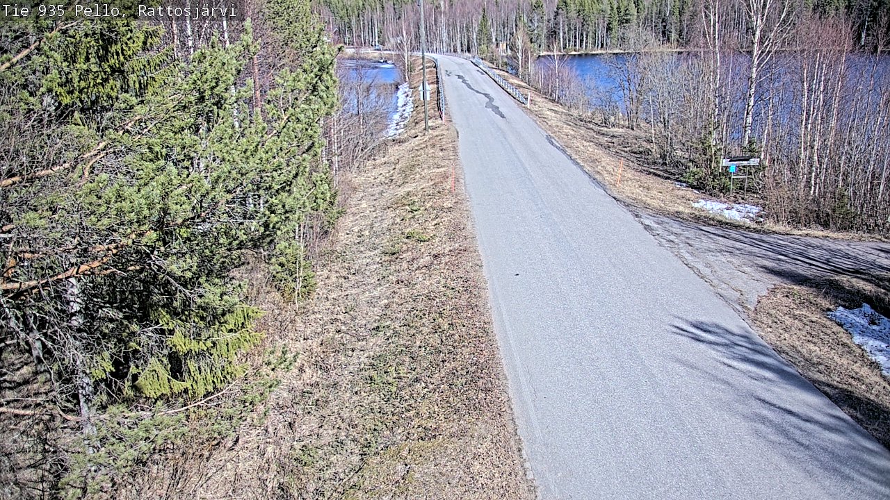 Weather Camera Image Väg 935 Rattosjärvi, Pello, Lappi