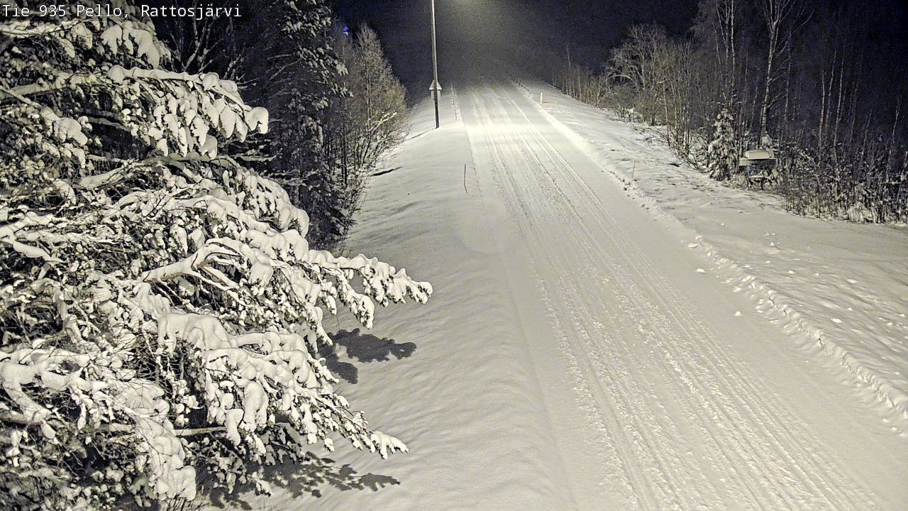 Weather Camera Image Road 935 Rattosjärvi, Pello, Lappi