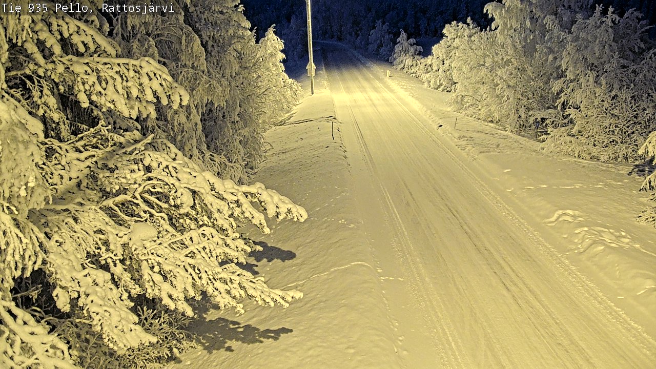 Kelikamerat Kuva Tie 935 Rattosjärvi, Pello, Lappi