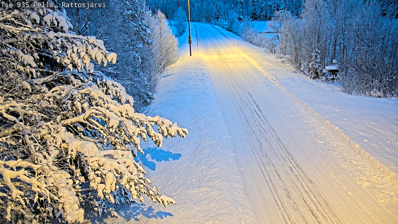 Weather Camera Image Väg 935 Rattosjärvi, Pello, Lappi