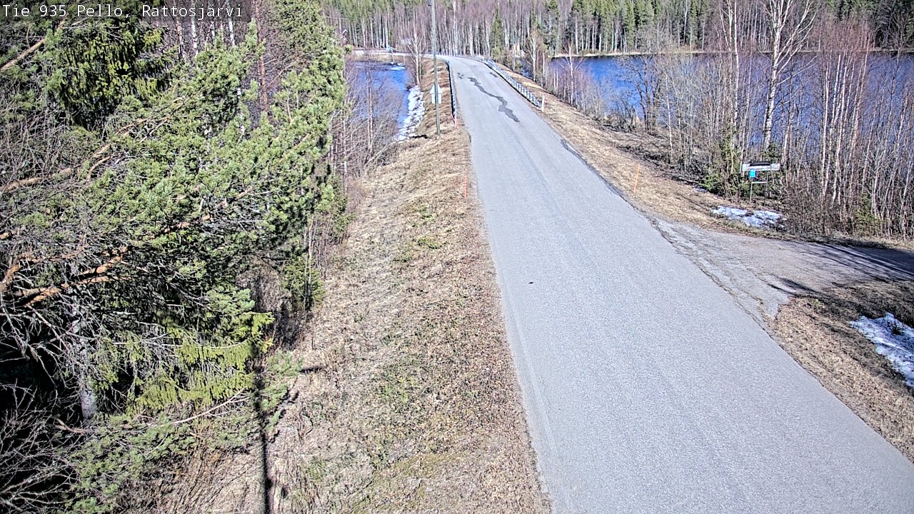 Weather Camera Image Väg 935 Rattosjärvi, Pello, Lappi