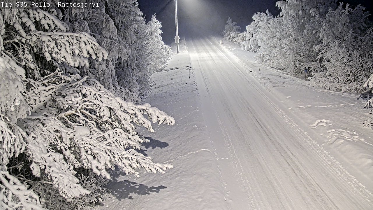 Kelikamerat Kuva Tie 935 Rattosjärvi, Pello, Lappi