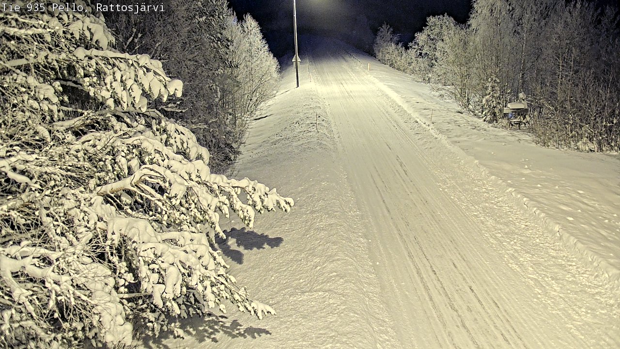 Weather Camera Image Road 935 Rattosjärvi, Pello, Lappi