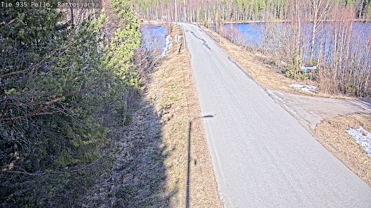 Weather Camera Image Väg 935 Rattosjärvi, Pello, Lappi