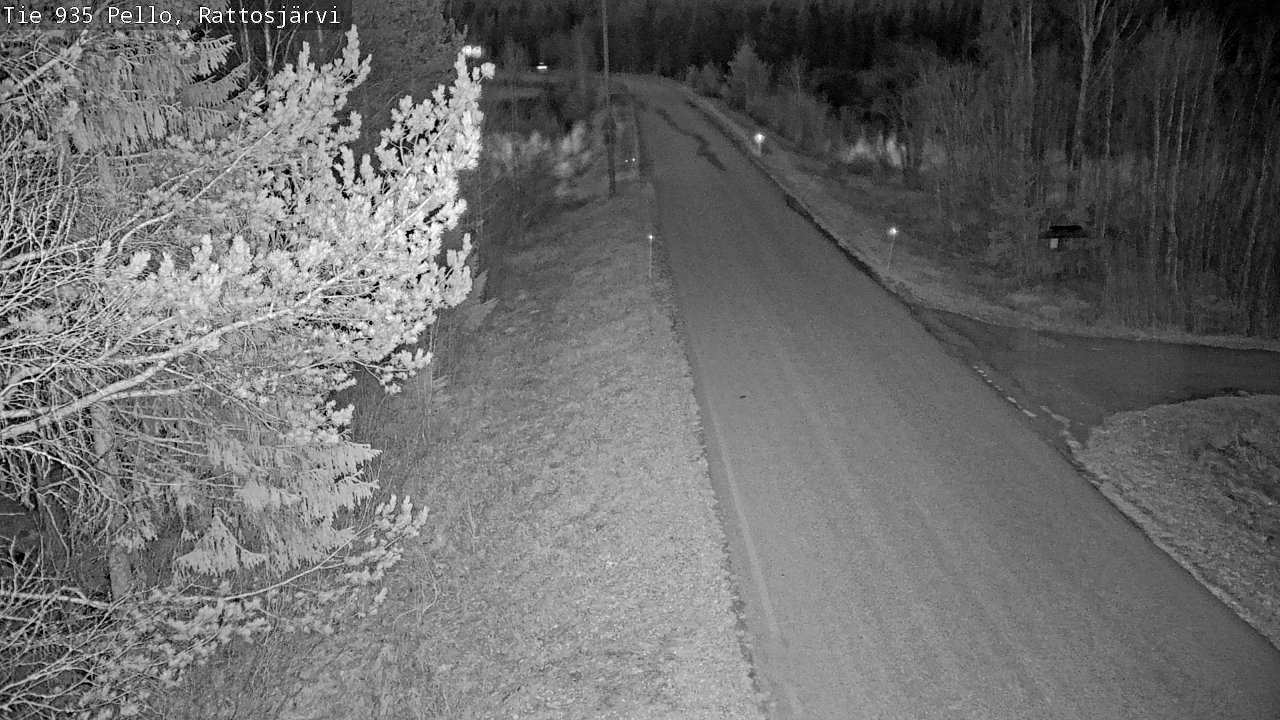 Weather Camera Image Väg 935 Rattosjärvi, Pello, Lappi