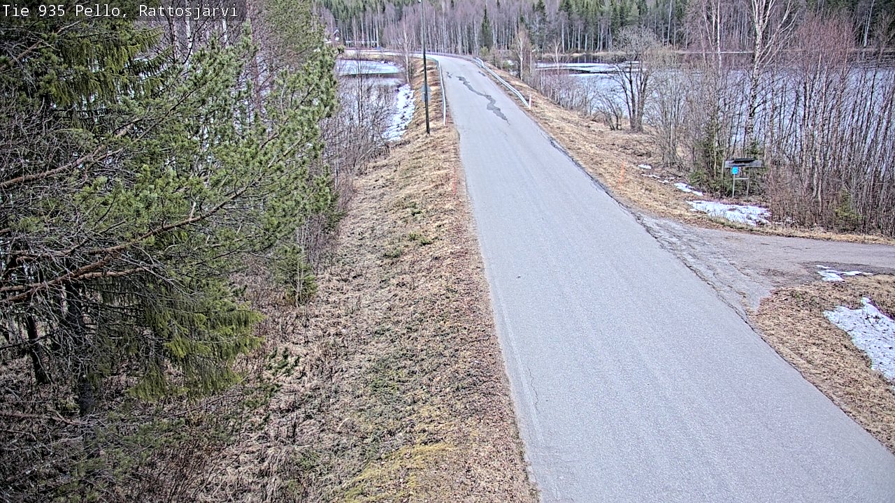 Weather Camera Image Väg 935 Rattosjärvi, Pello, Lappi