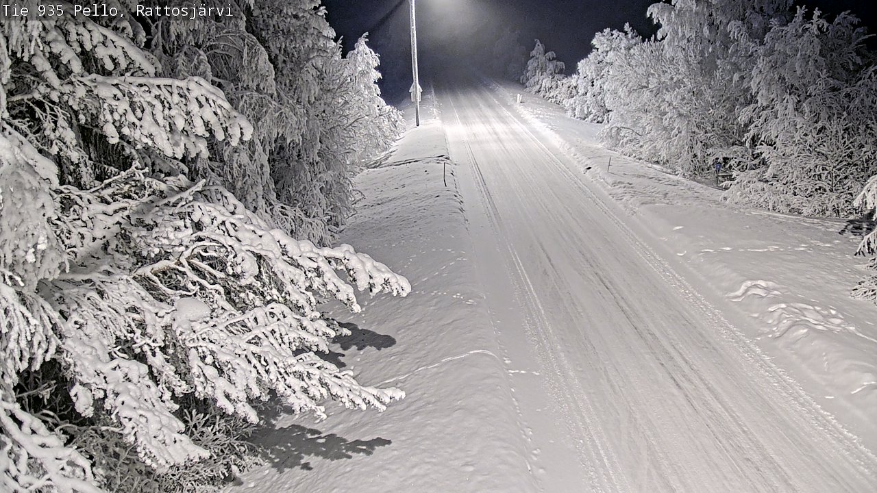 Kelikamerat Kuva Tie 935 Rattosjärvi, Pello, Lappi