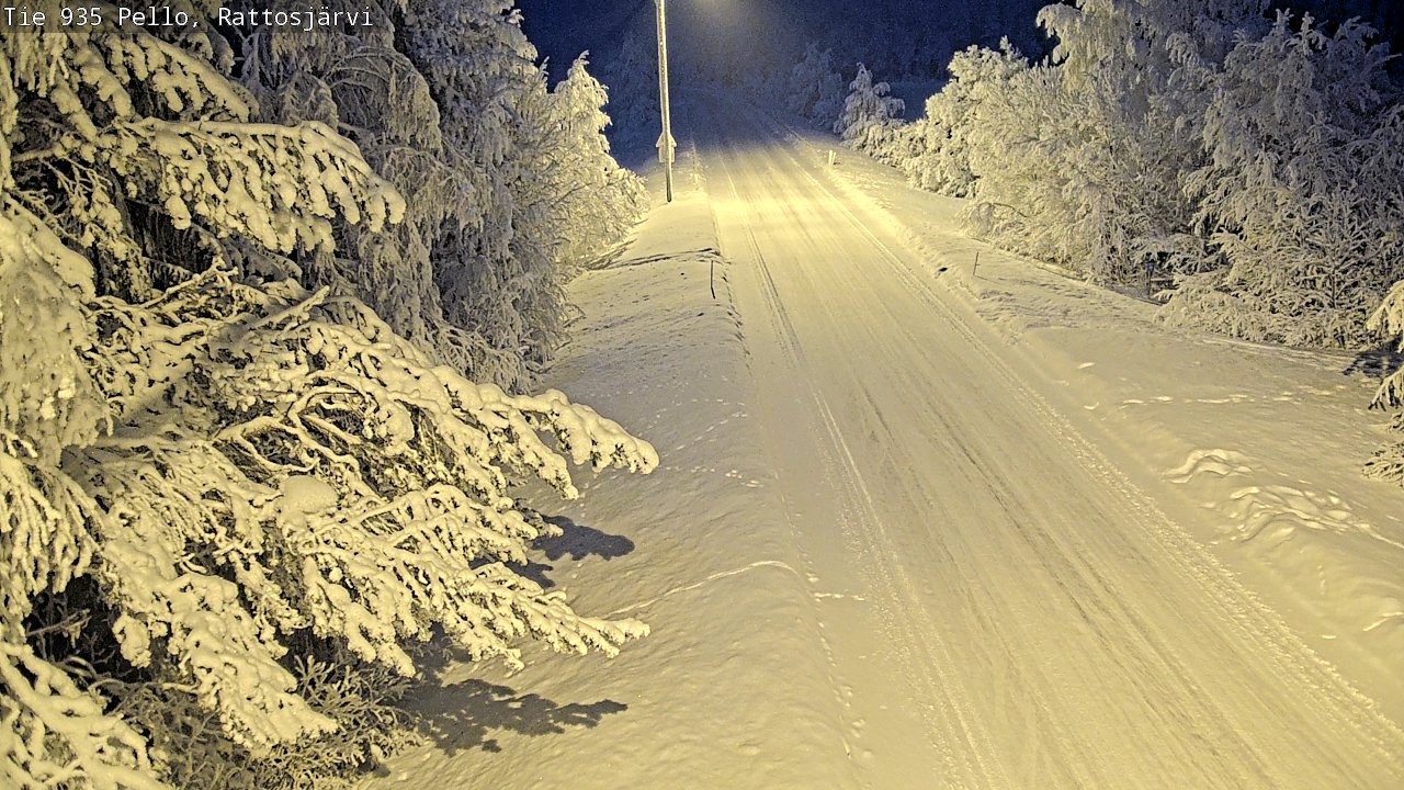 Kelikamerat Kuva Tie 935 Rattosjärvi, Pello, Lappi