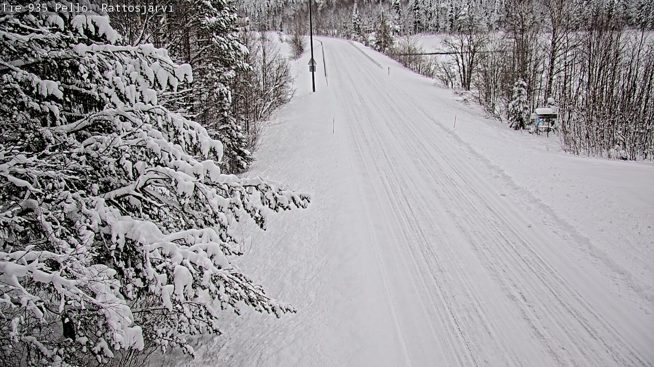 Kelikamerat Kuva Tie 935 Rattosjärvi, Pello, Lappi