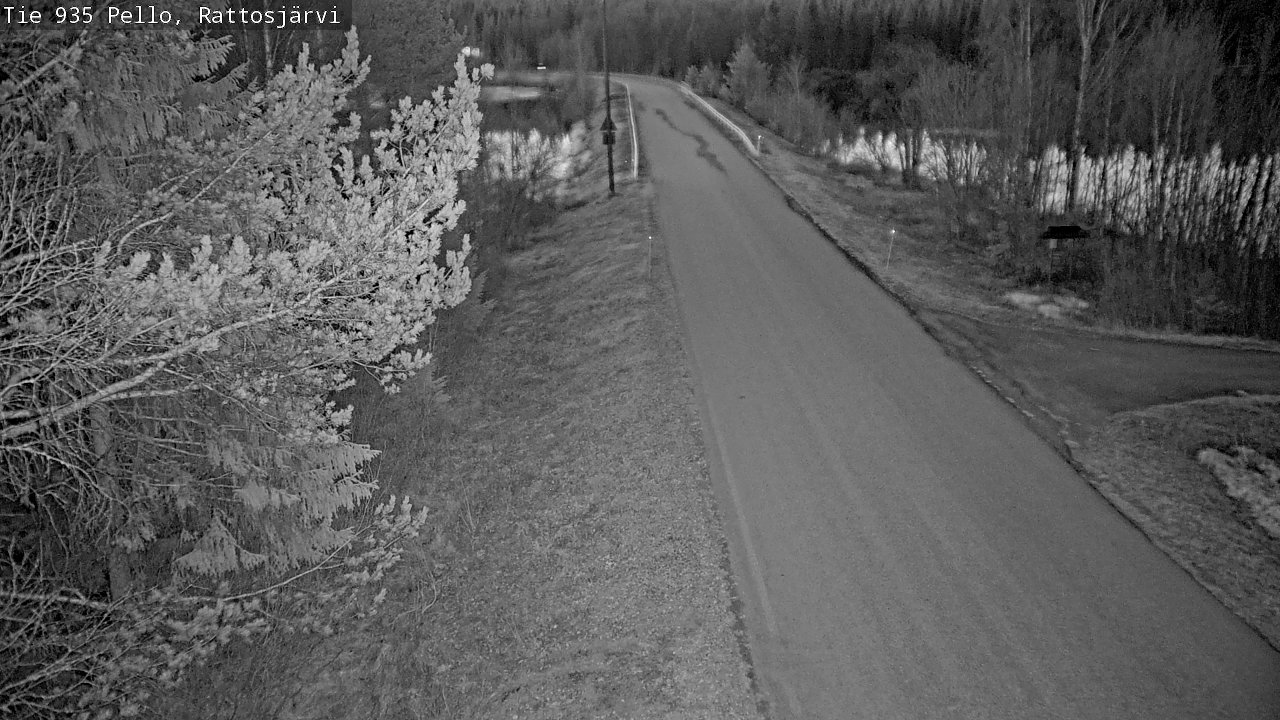 Weather Camera Image Road 935 Rattosjärvi, Pello, Lappi