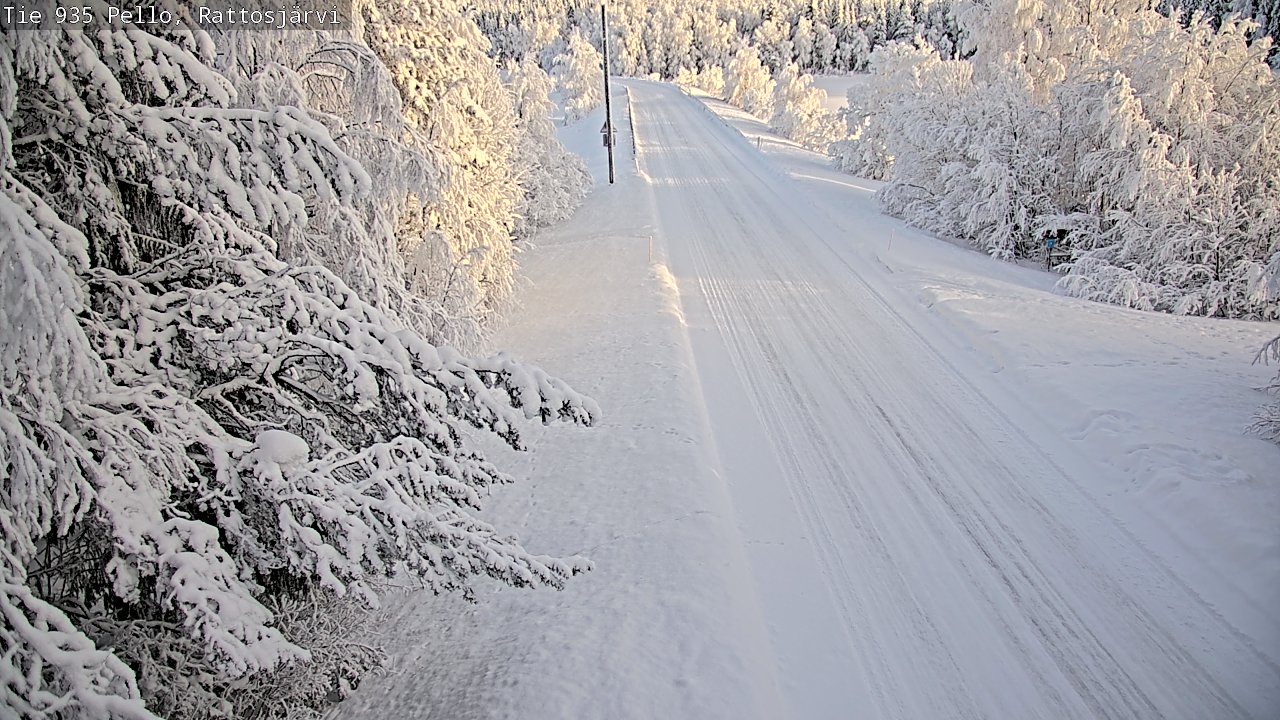 Kelikamerat Kuva Tie 935 Rattosjärvi, Pello, Lappi