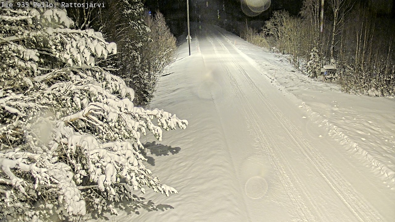 Weather Camera Image Road 935 Rattosjärvi, Pello, Lappi