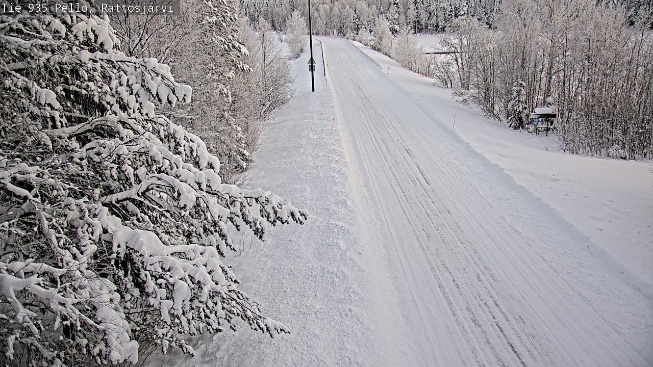 Weather Camera Image Road 935 Rattosjärvi, Pello, Lappi