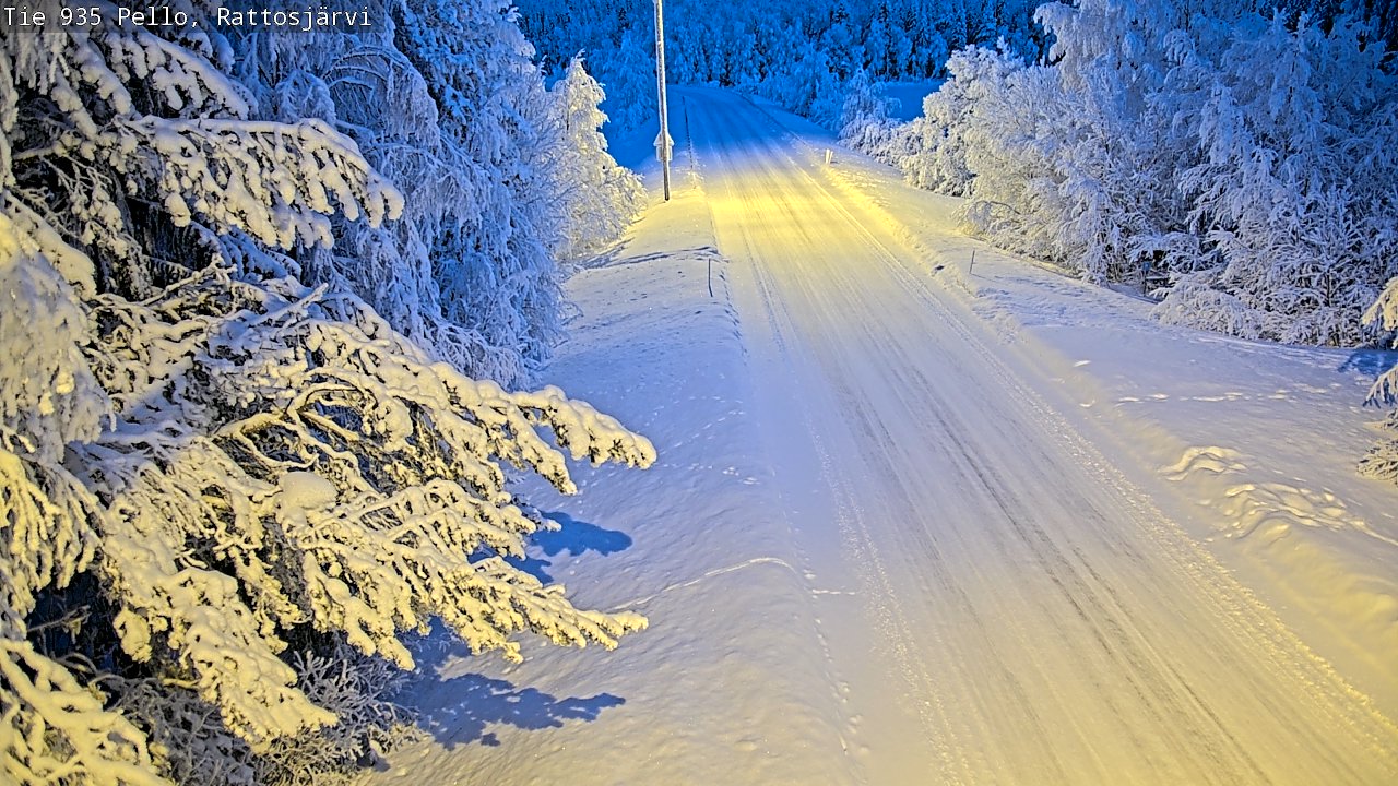 Kelikamerat Kuva Tie 935 Rattosjärvi, Pello, Lappi