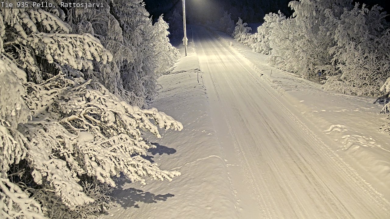 Kelikamerat Kuva Tie 935 Rattosjärvi, Pello, Lappi
