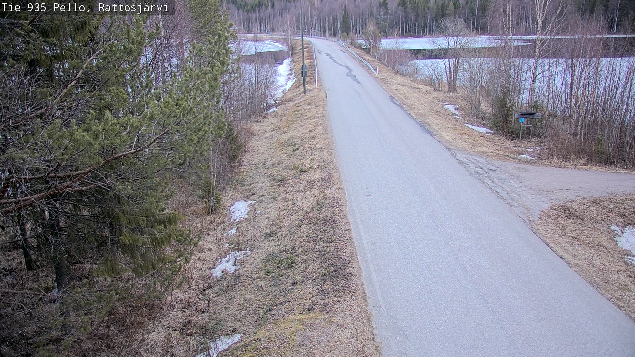 Weather Camera Image Väg 935 Rattosjärvi, Pello, Lappi