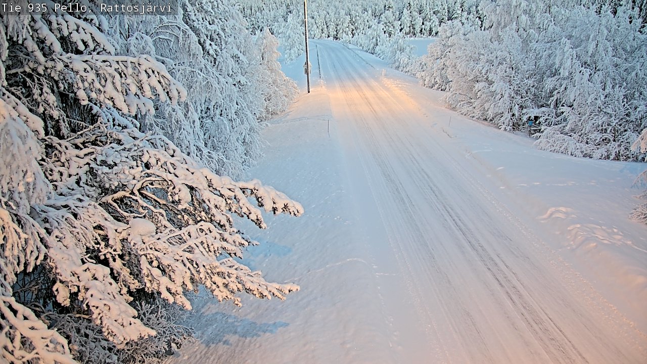 Kelikamerat Kuva Tie 935 Rattosjärvi, Pello, Lappi