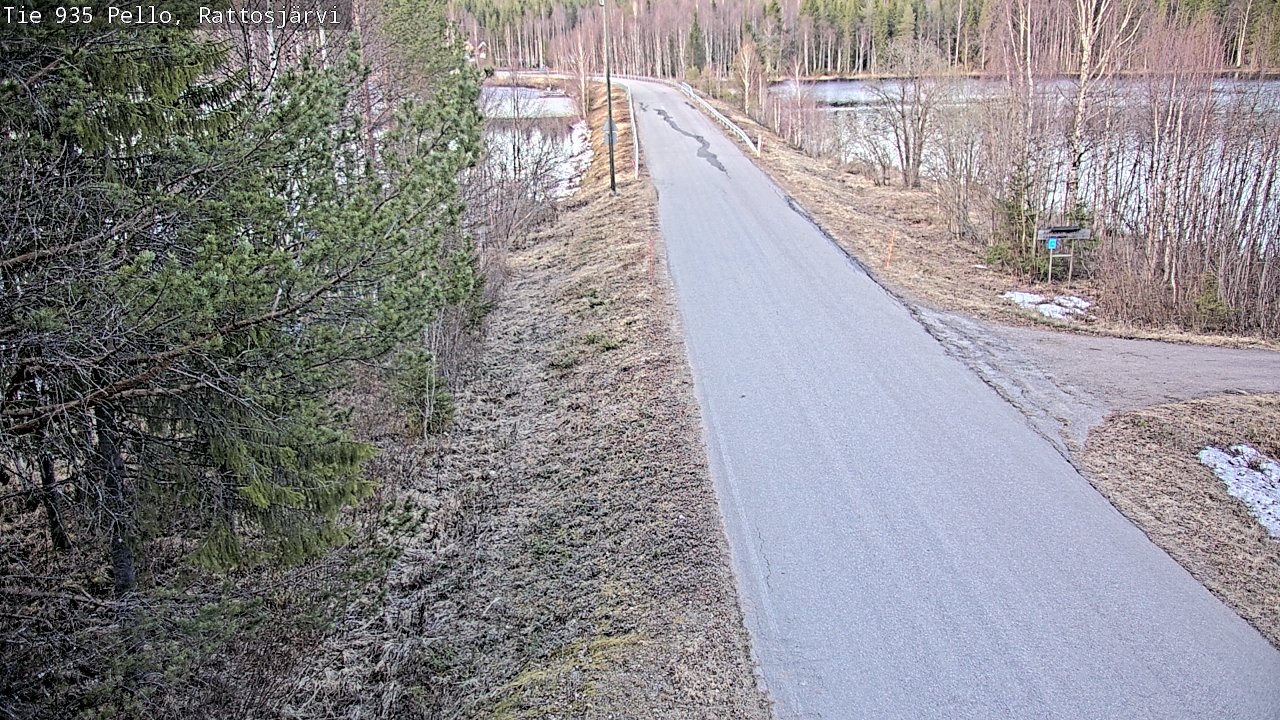Weather Camera Image Väg 935 Rattosjärvi, Pello, Lappi