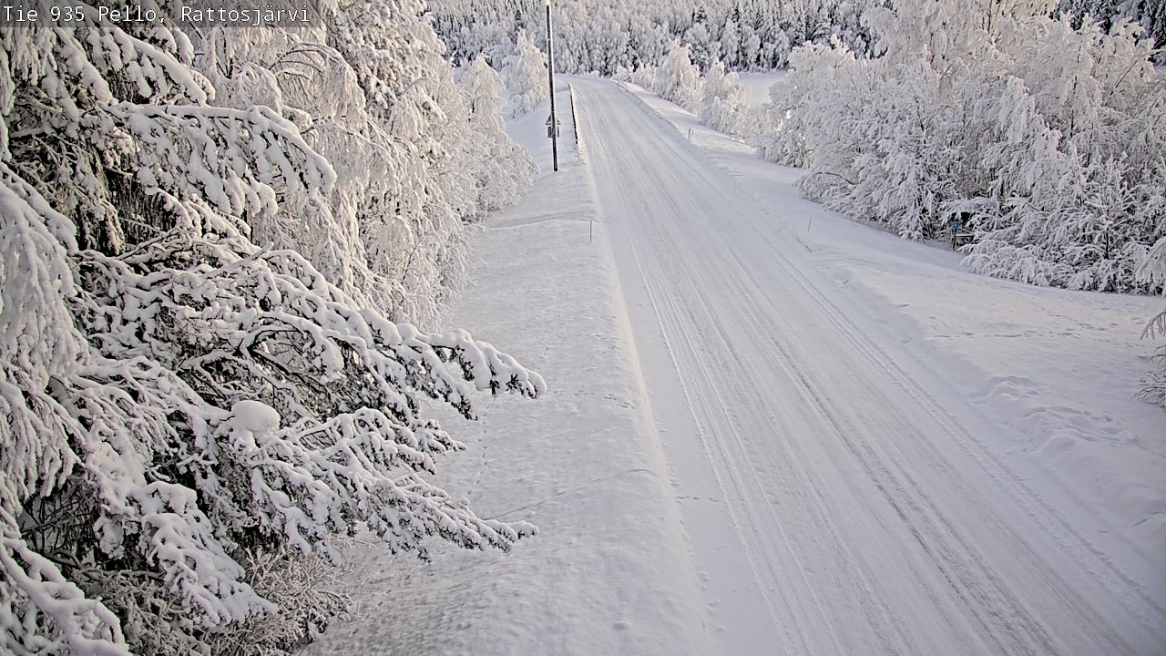 Kelikamerat Kuva Tie 935 Rattosjärvi, Pello, Lappi