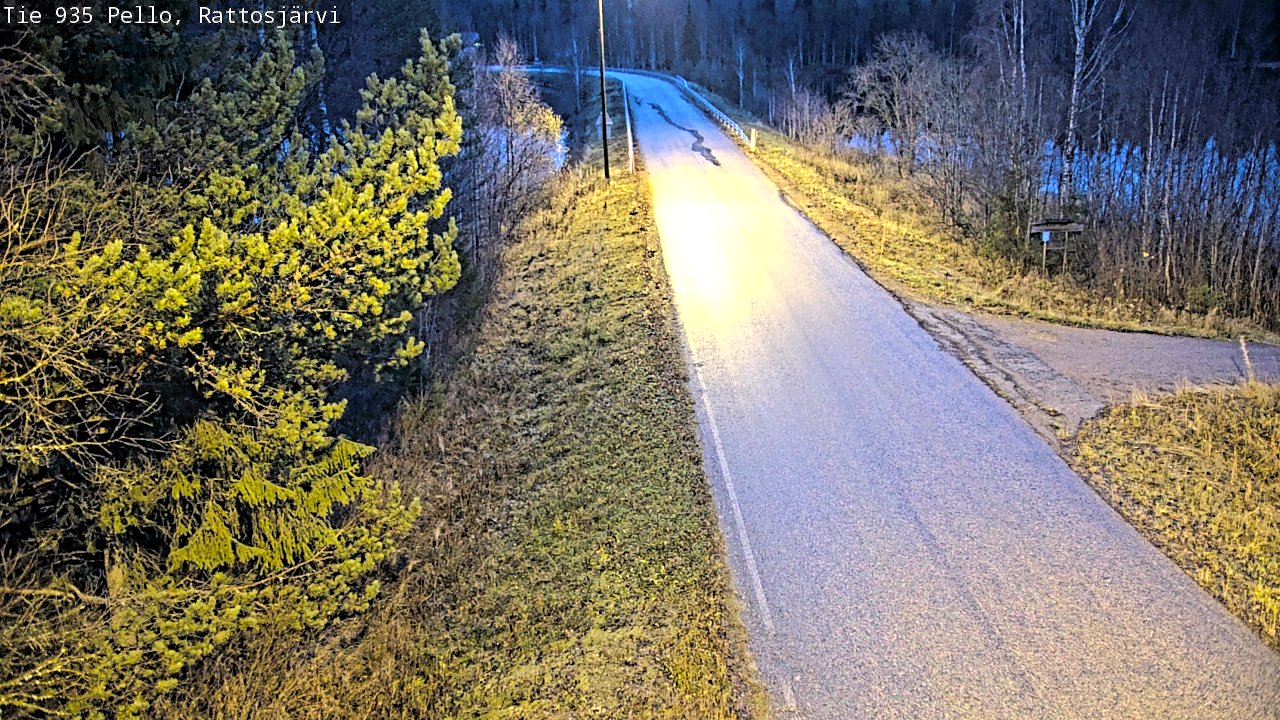 Kelikamerat Kuva Tie 935 Rattosjärvi, Pello, Lappi