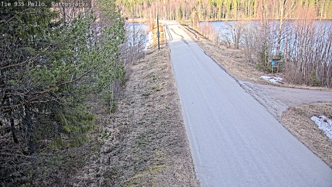 Weather Camera Image Väg 935 Rattosjärvi, Pello, Lappi