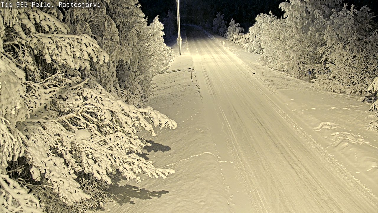 Kelikamerat Kuva Tie 935 Rattosjärvi, Pello, Lappi