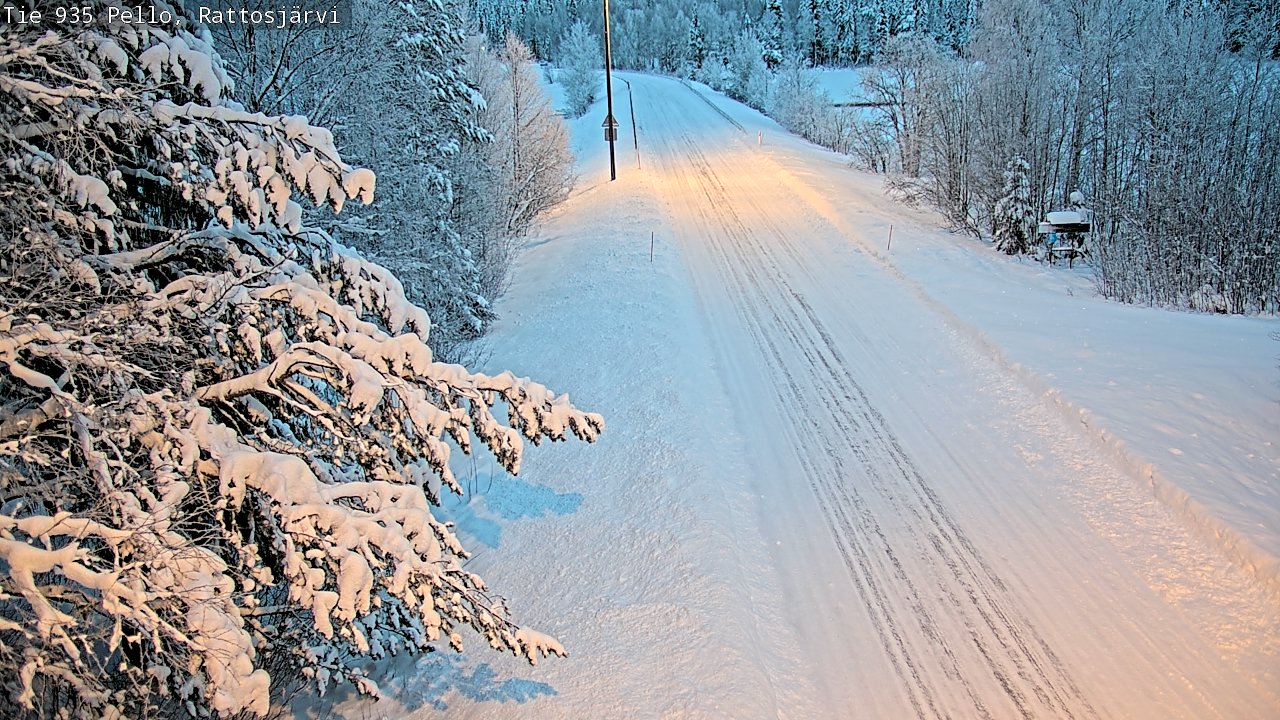 Weather Camera Image Road 935 Rattosjärvi, Pello, Lappi