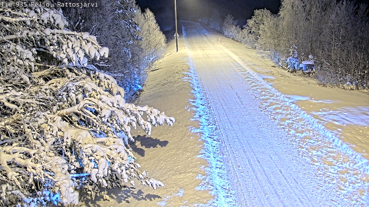 Weather Camera Image Road 935 Rattosjärvi, Pello, Lappi