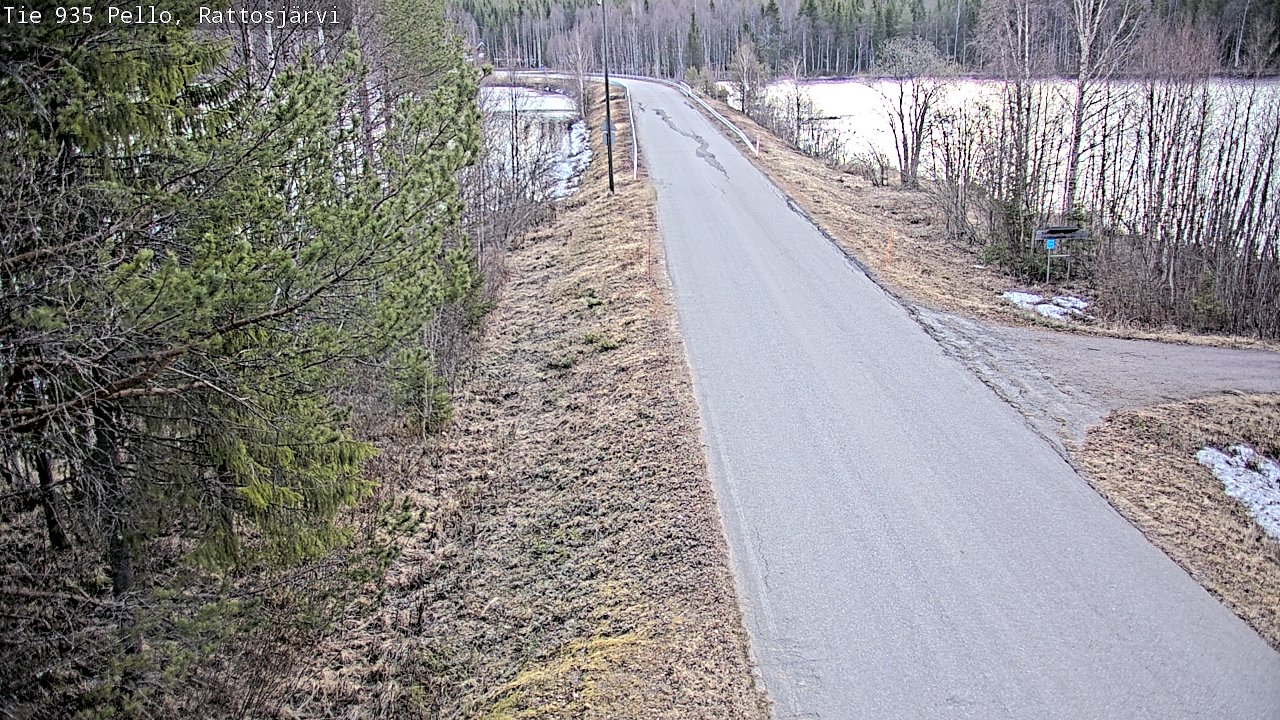 Weather Camera Image Road 935 Rattosjärvi, Pello, Lappi