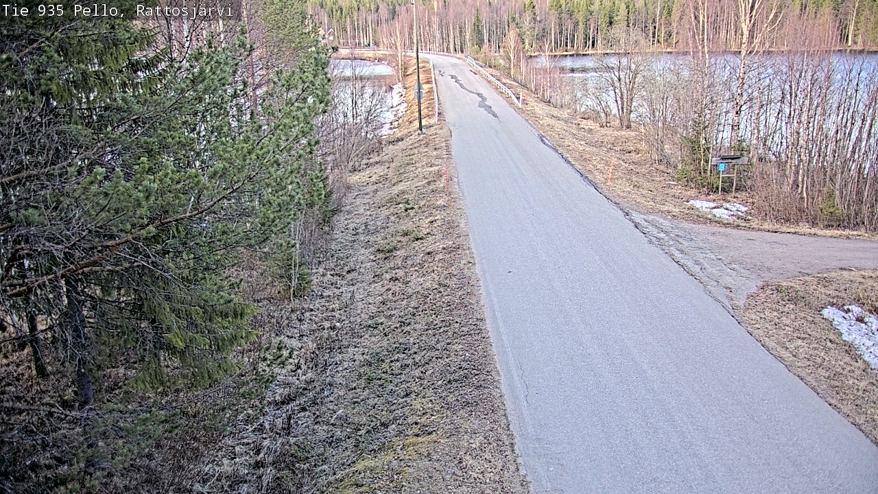 Weather Camera Image Väg 935 Rattosjärvi, Pello, Lappi