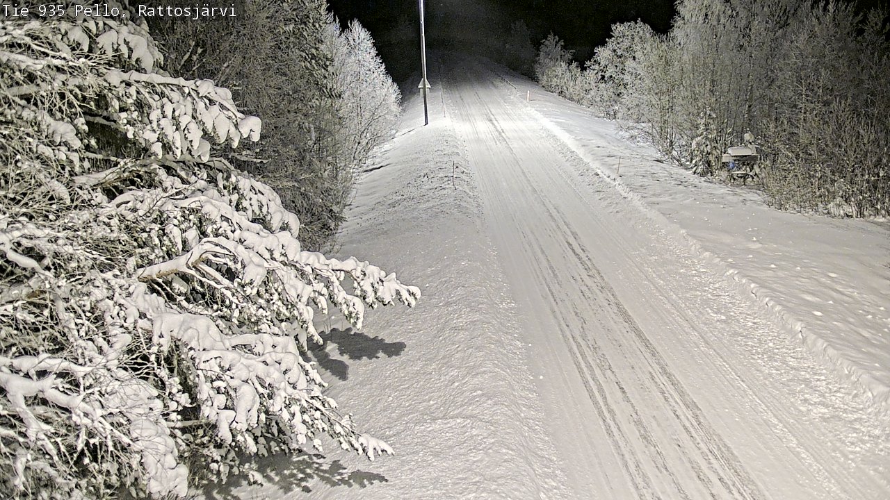 Weather Camera Image Väg 935 Rattosjärvi, Pello, Lappi