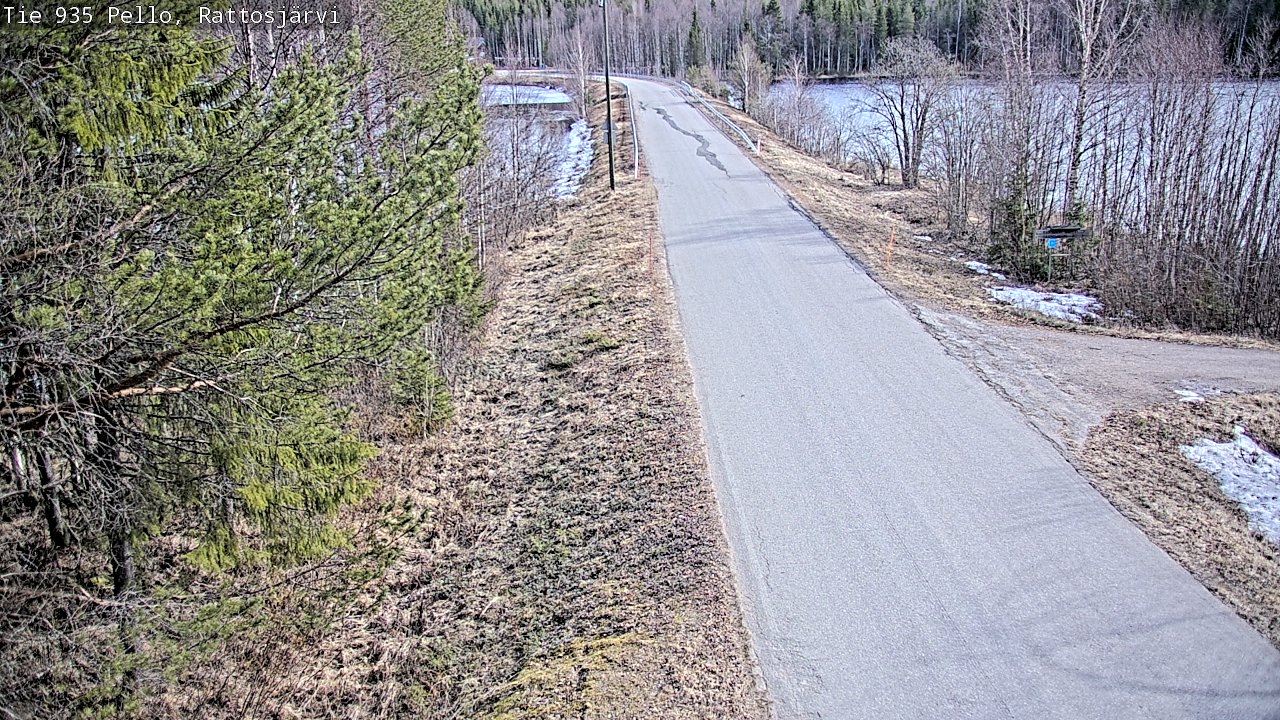 Weather Camera Image Väg 935 Rattosjärvi, Pello, Lappi