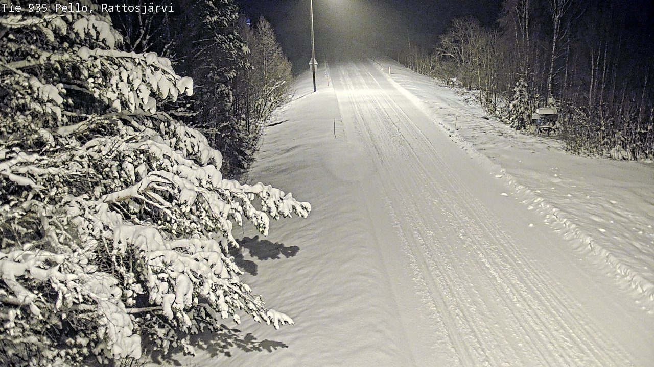 Weather Camera Image Road 935 Rattosjärvi, Pello, Lappi