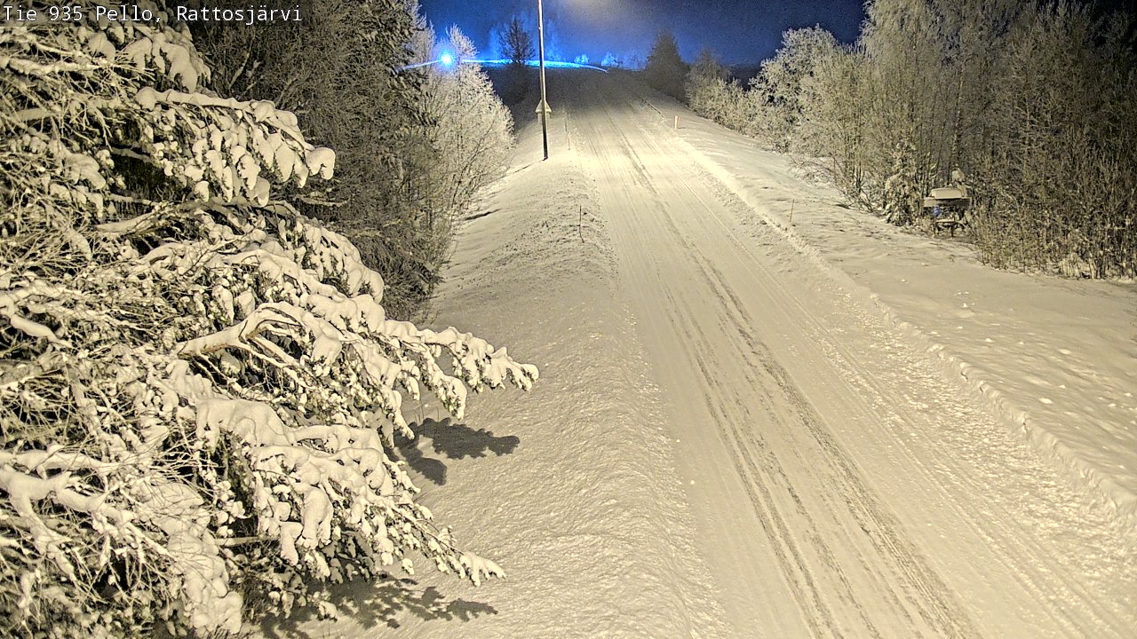 Weather Camera Image Väg 935 Rattosjärvi, Pello, Lappi