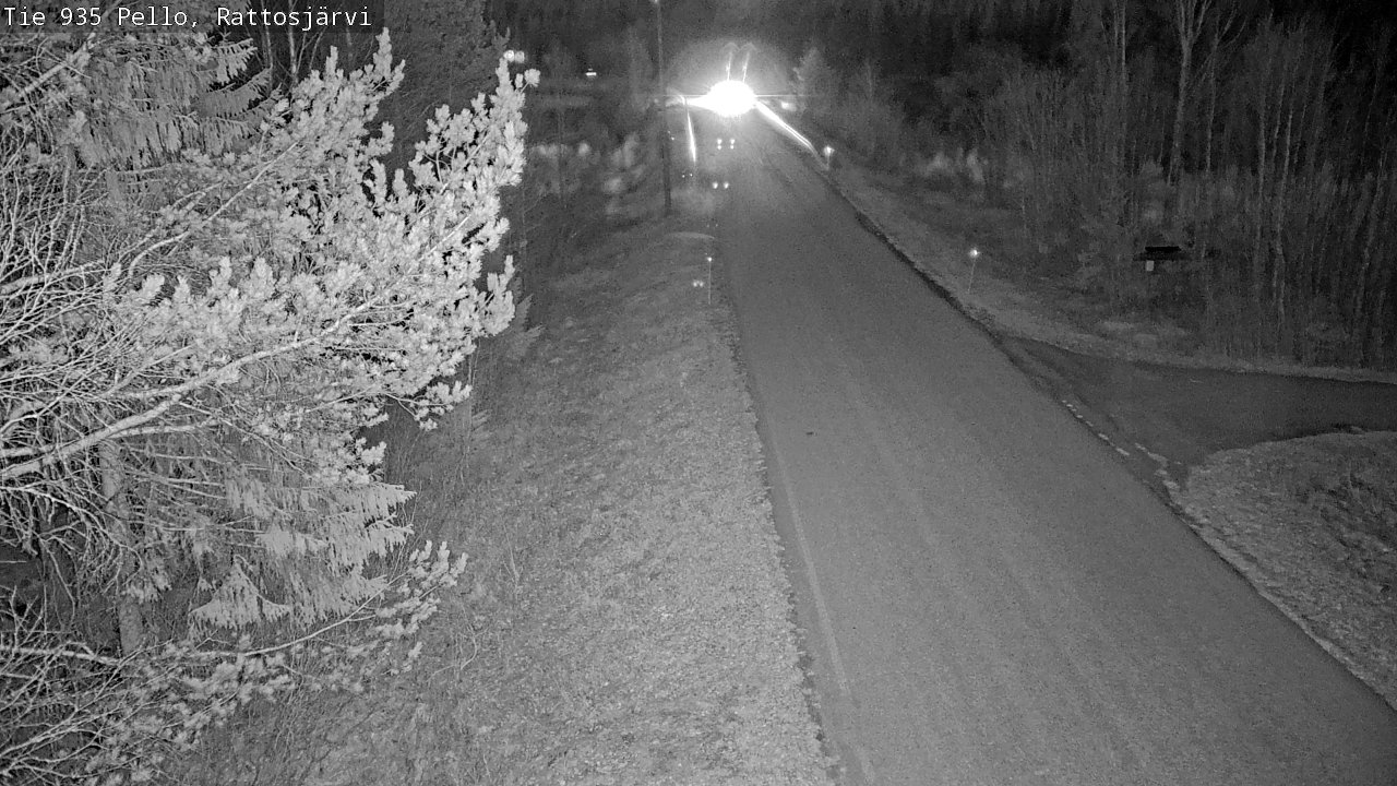 Weather Camera Image Väg 935 Rattosjärvi, Pello, Lappi
