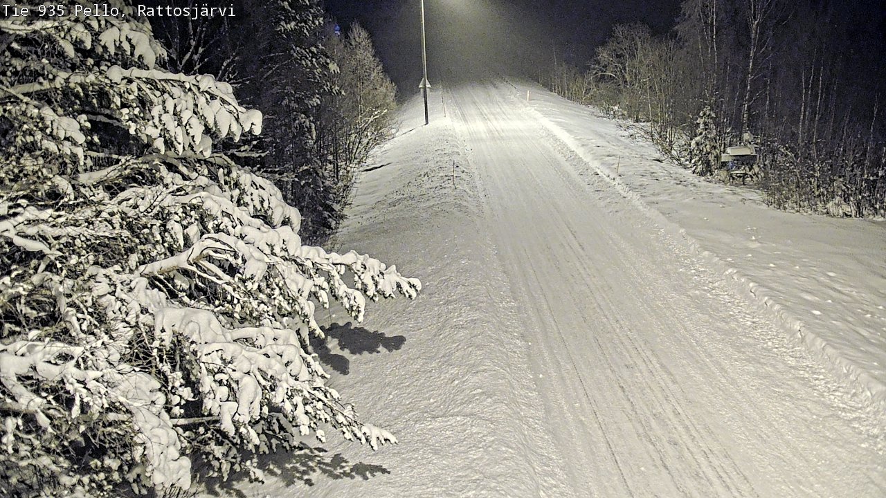Weather Camera Image Road 935 Rattosjärvi, Pello, Lappi
