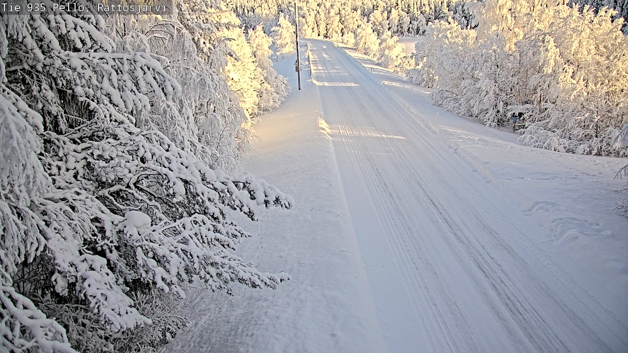 Kelikamerat Kuva Tie 935 Rattosjärvi, Pello, Lappi