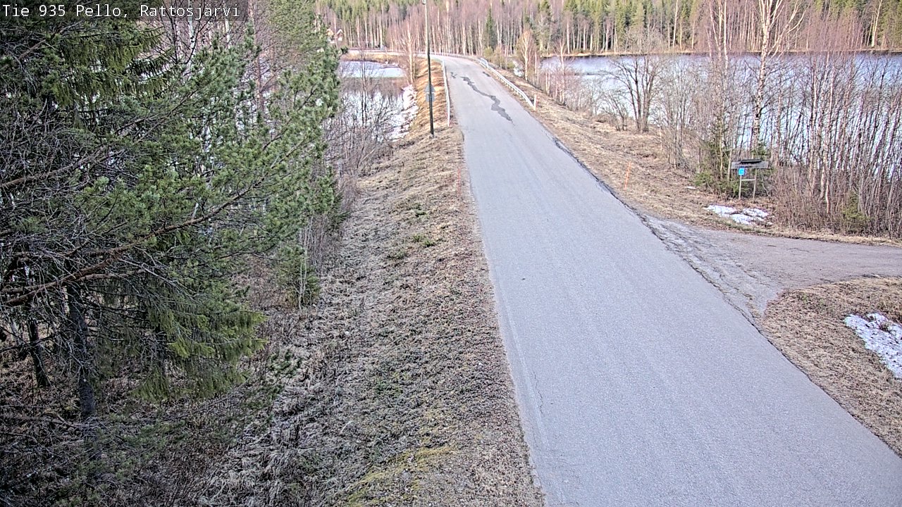 Weather Camera Image Väg 935 Rattosjärvi, Pello, Lappi