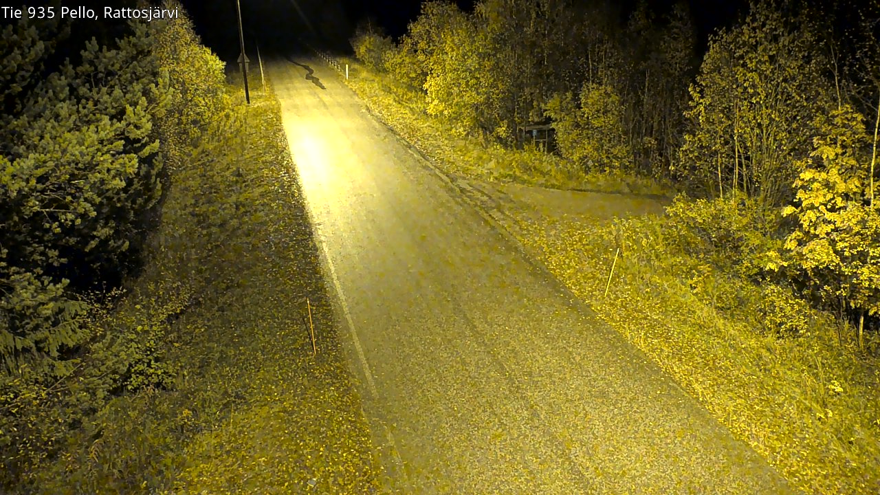 Kelikamerat Kuva Tie 935 Rattosjärvi, Pello, Lappi
