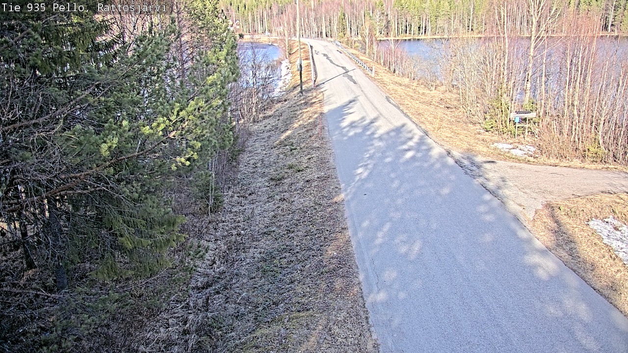 Weather Camera Image Väg 935 Rattosjärvi, Pello, Lappi