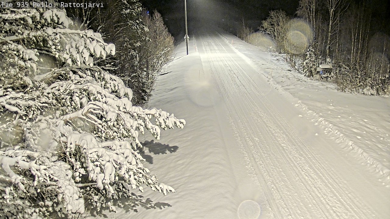 Weather Camera Image Road 935 Rattosjärvi, Pello, Lappi