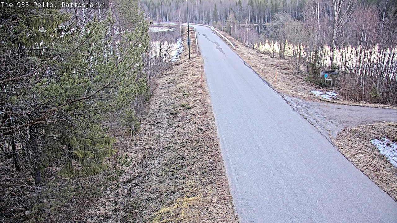 Weather Camera Image Road 935 Rattosjärvi, Pello, Lappi