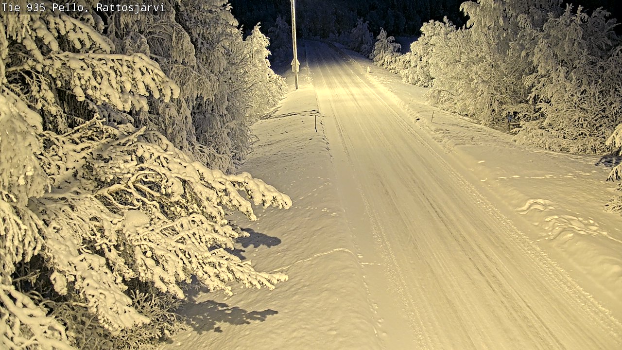 Kelikamerat Kuva Tie 935 Rattosjärvi, Pello, Lappi