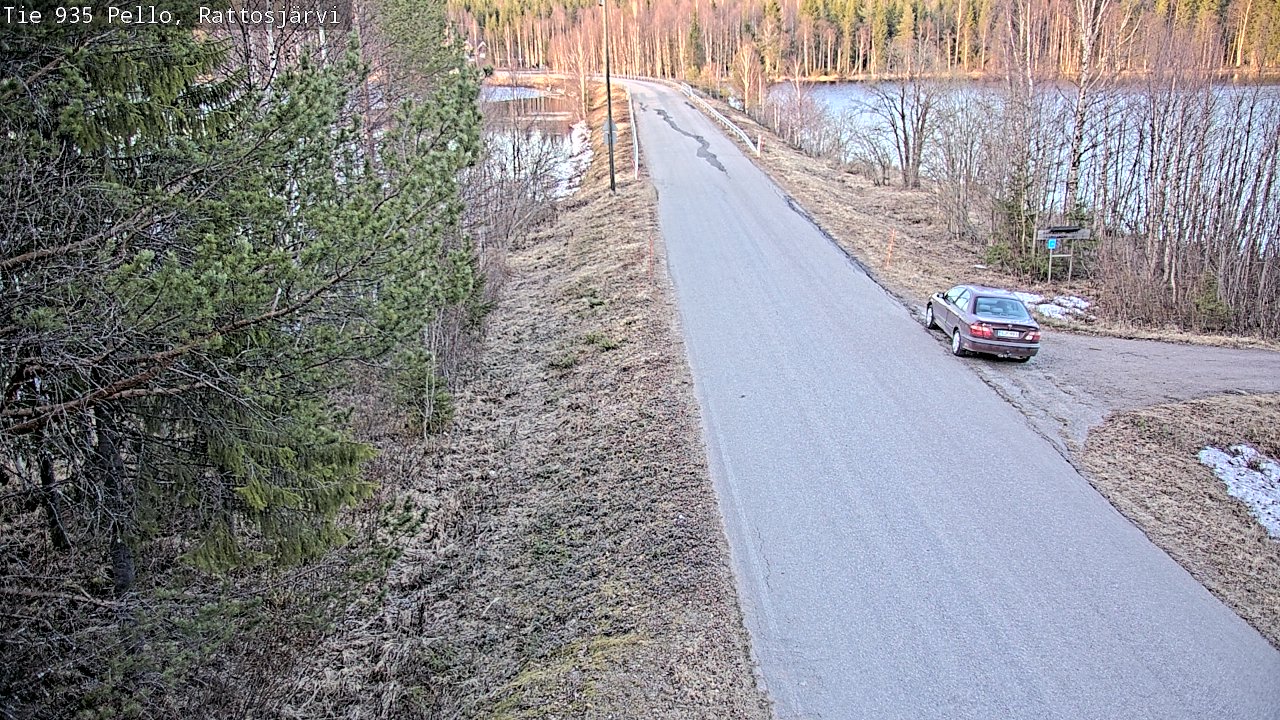 Weather Camera Image Väg 935 Rattosjärvi, Pello, Lappi