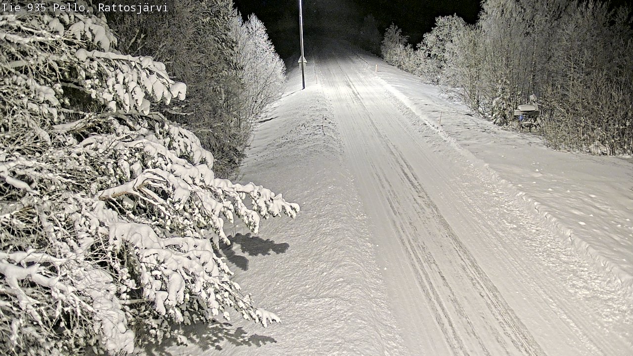 Weather Camera Image Väg 935 Rattosjärvi, Pello, Lappi