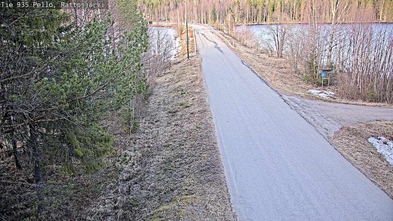 Weather Camera Image Väg 935 Rattosjärvi, Pello, Lappi